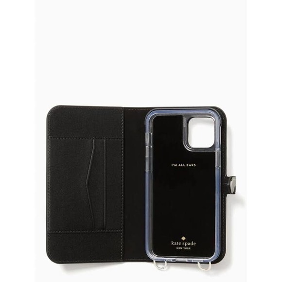 KATE SPADE iPhone 12 PRO Leather Magnetic Folio Chain Crossbody Bag Case - Picture 6 of 7